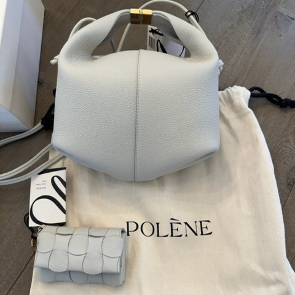 Polene BERI Edition Textured Grain Handbag Crossbody and Neiti Card Holder NWT